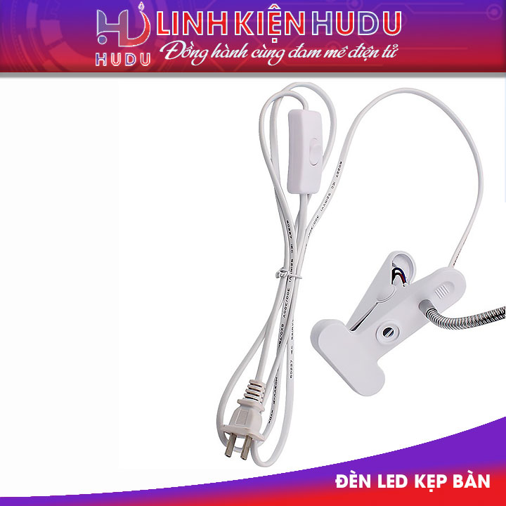 Đèn Led kẹp bàn màu trắng